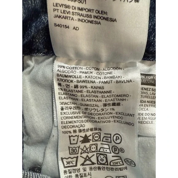 Levi's Womens Mid Rise Skinny Jeans Denim Size 28x32 Stretch Blue 257 - Picture 5 of 12